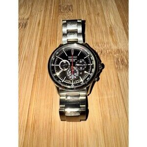 Seiko V175-0DM0 A4 Chronograph Solar Japan Men’s Wrist Watch VGC